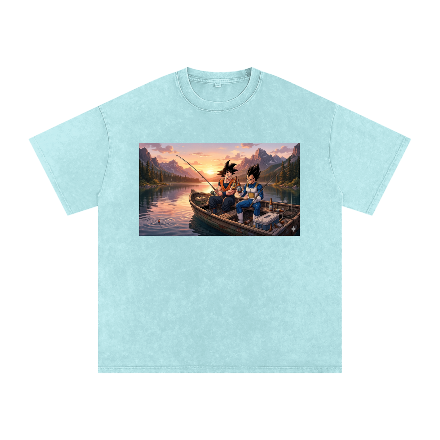 Snow Washed Oversized Cotton T-Shirt DBZ