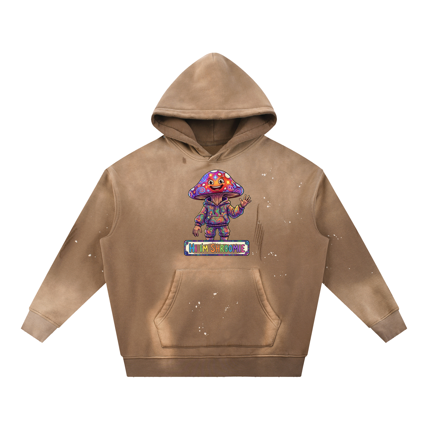 Vintage Washed Frayed Fleece Hoodie APC SHROOMIE