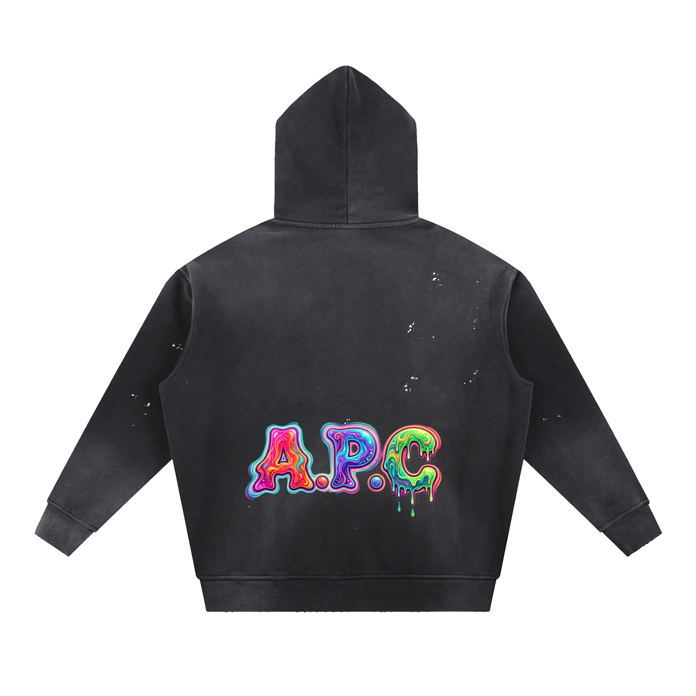 Vintage Washed Frayed Fleece Hoodie APC SHROOMIE