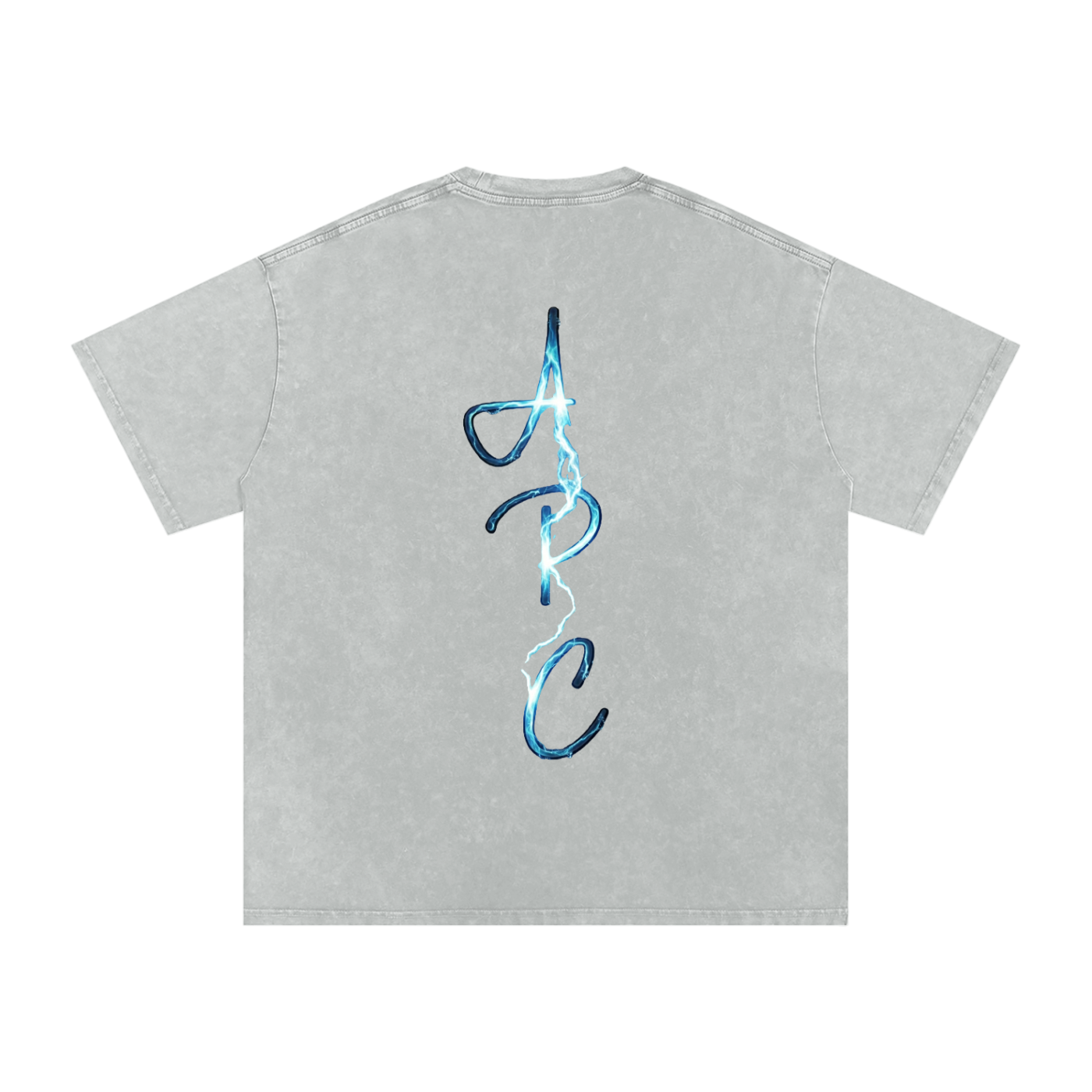 Snow Washed Oversized Cotton T-Shirt Static Shock