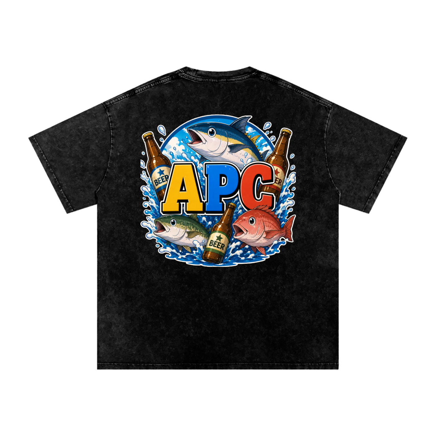 Snow Washed Oversized Cotton T-Shirt DBZ