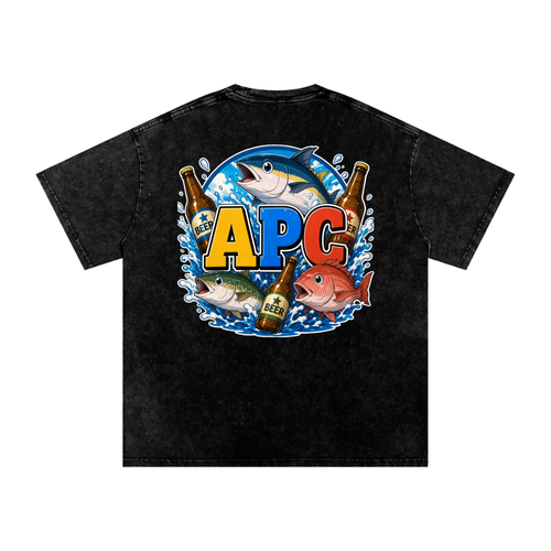 Snow Washed Oversized Cotton T-Shirt DBZ