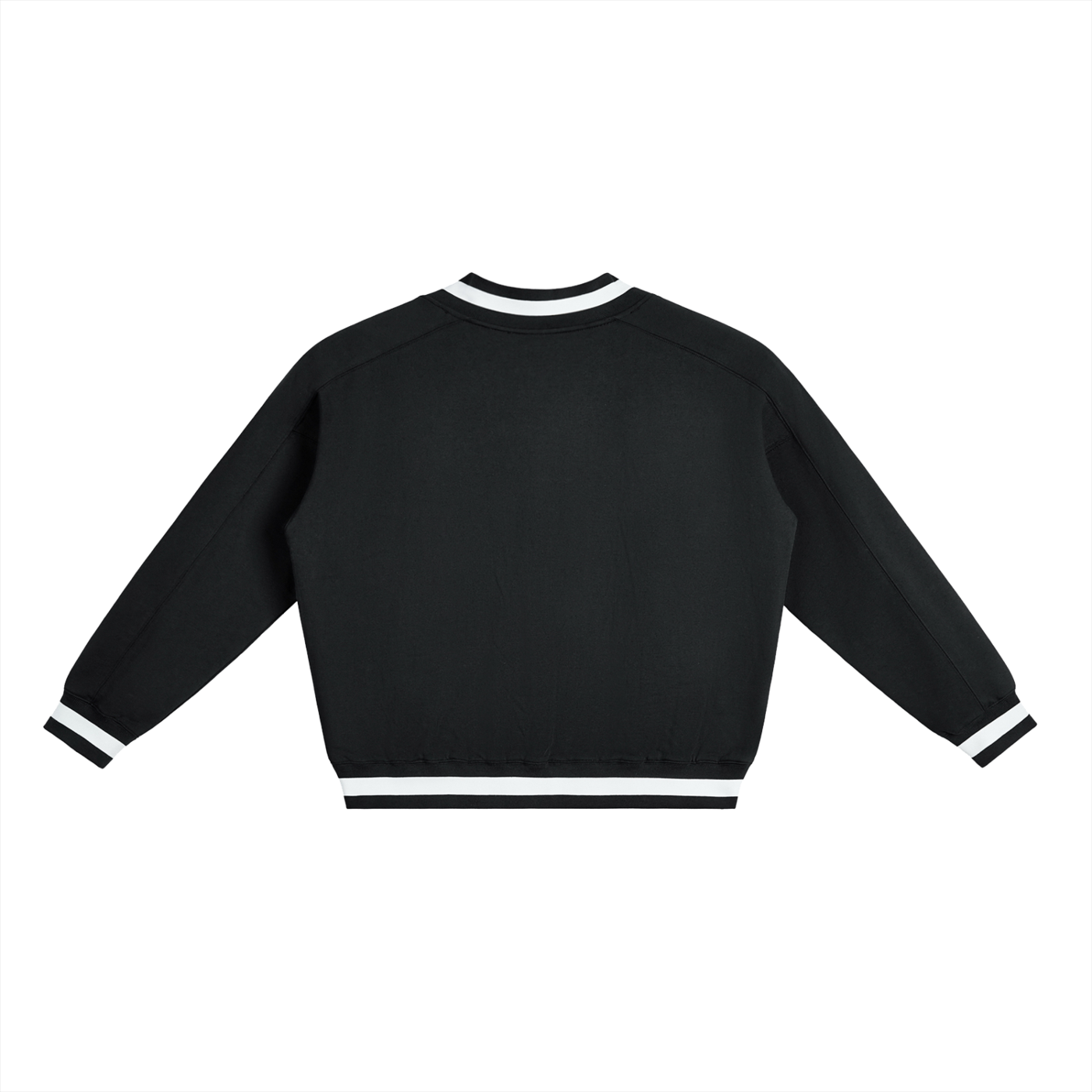 V-Neck Contrast Collar Boxy Sweatshirt Its All LOVE