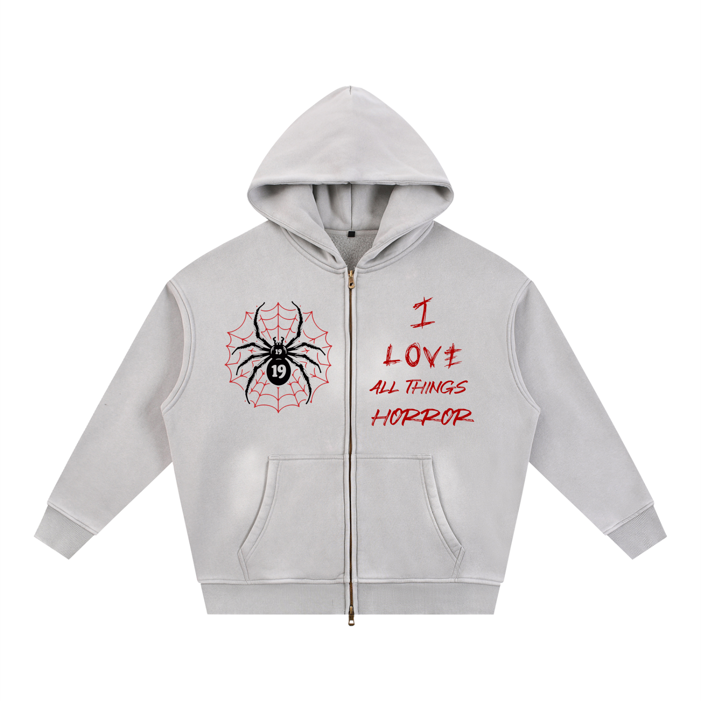 Sunfade Two-way Zipper Boxy Fleece Hoodie APC
