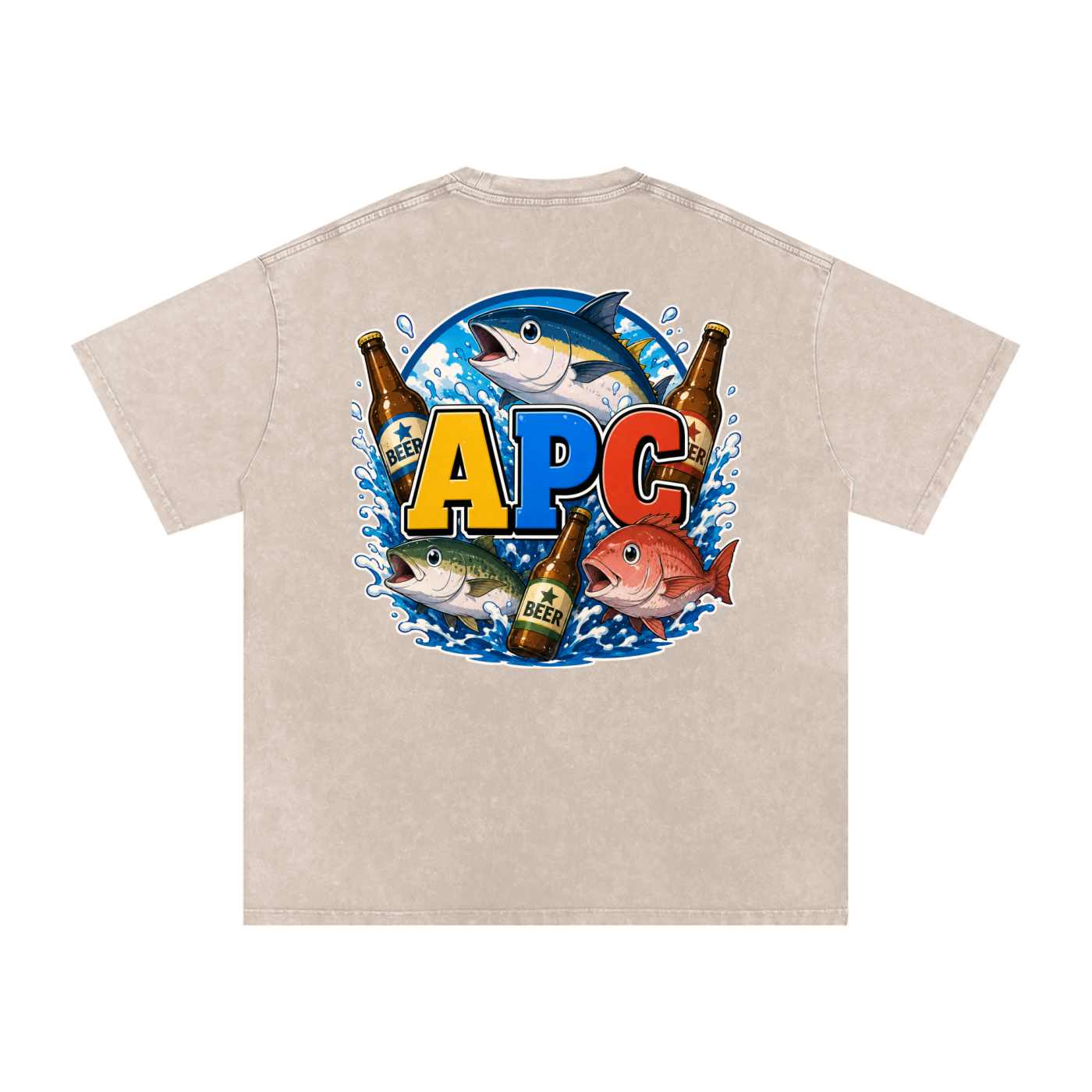 Snow Washed Oversized Cotton T-Shirt DBZ