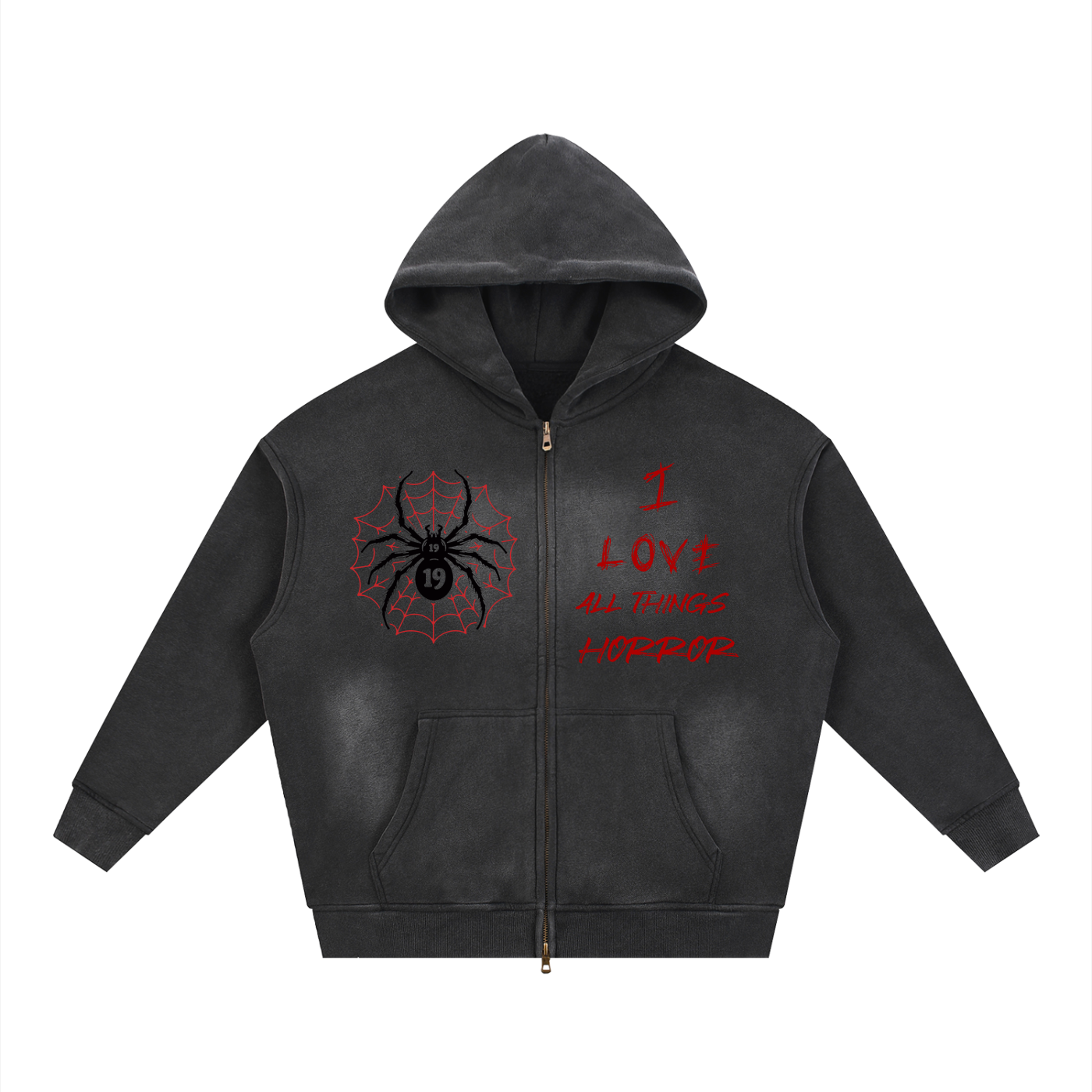 Sunfade Two-way Zipper Boxy Fleece Hoodie APC
