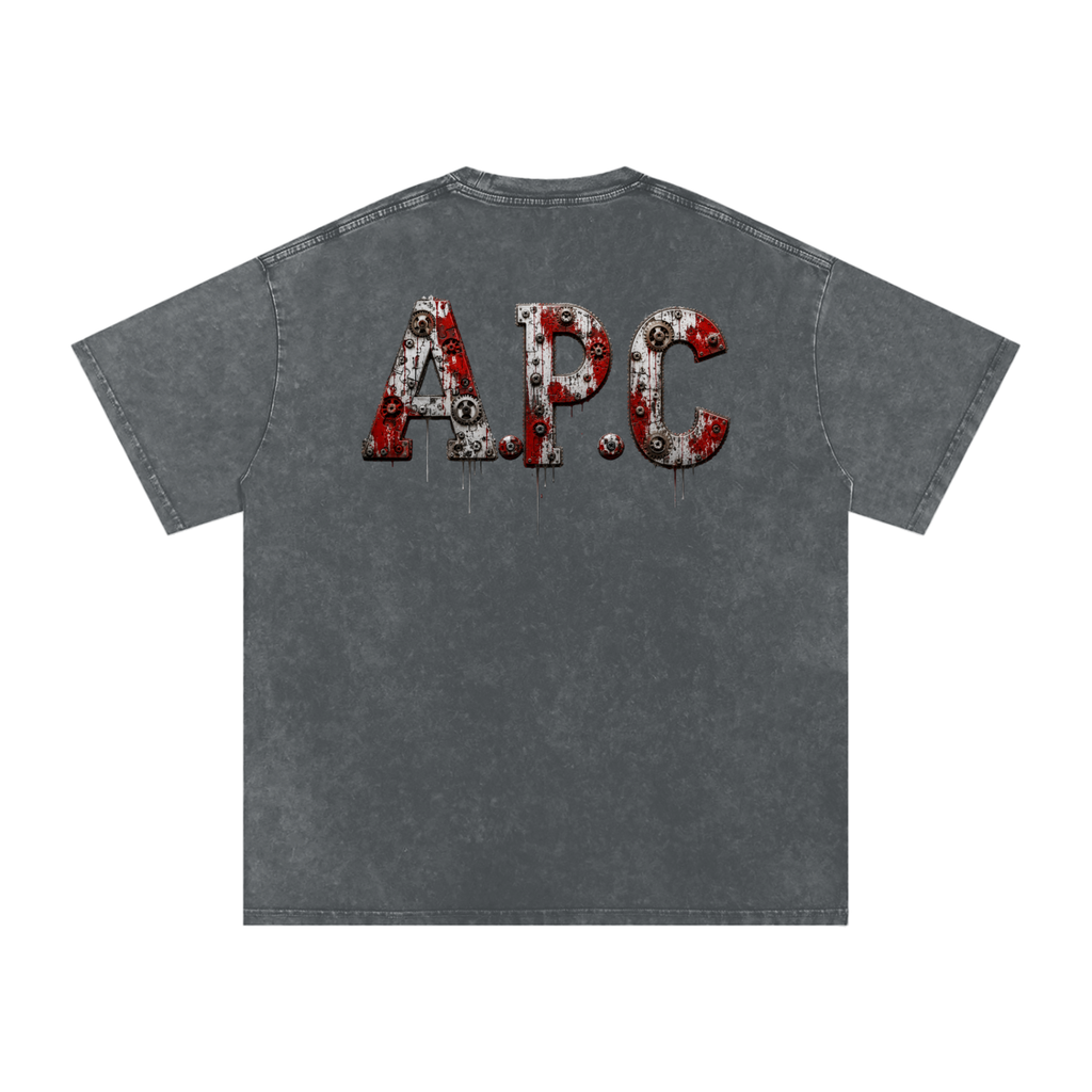 Snow Washed Oversized Cotton T-Shirt Horror