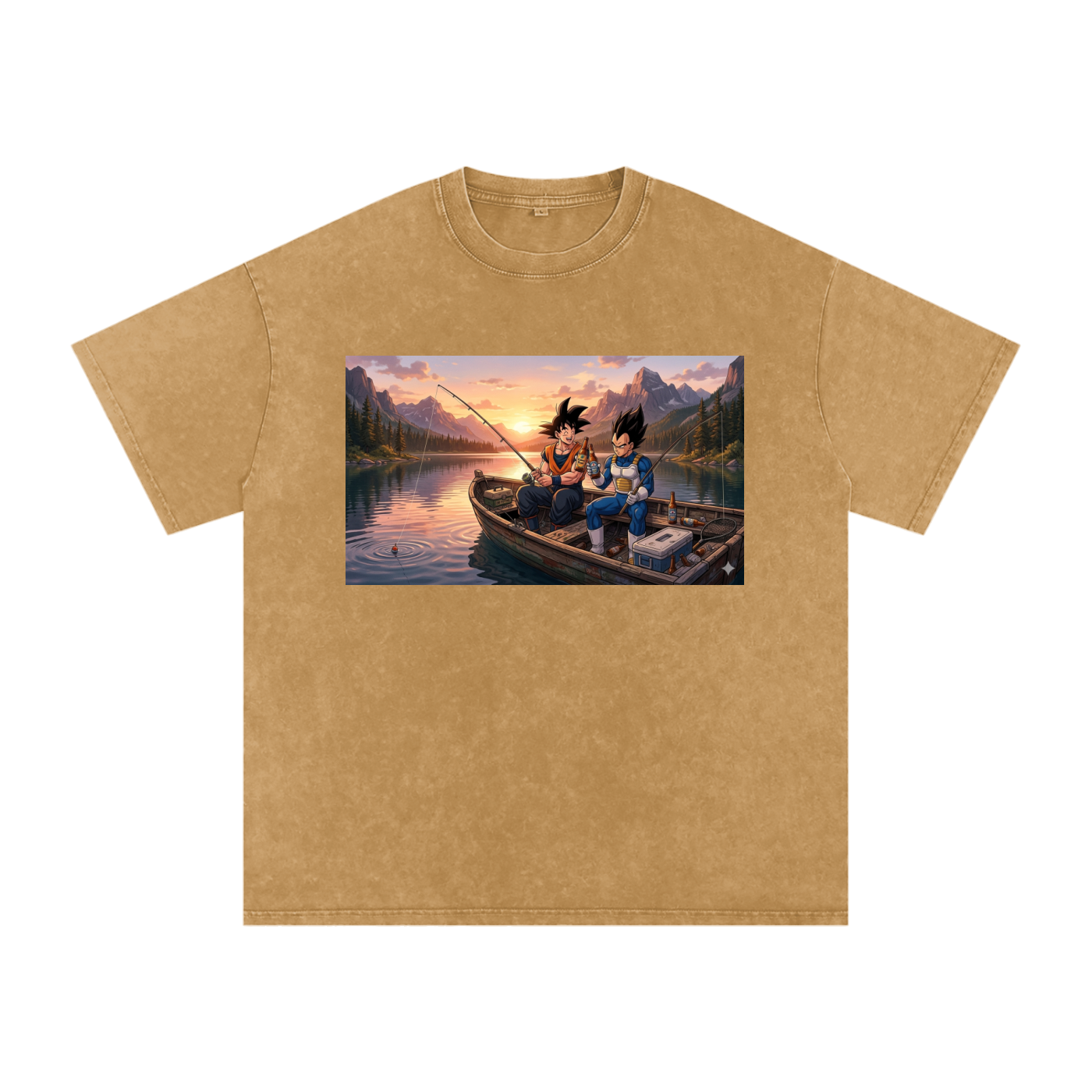 Snow Washed Oversized Cotton T-Shirt DBZ