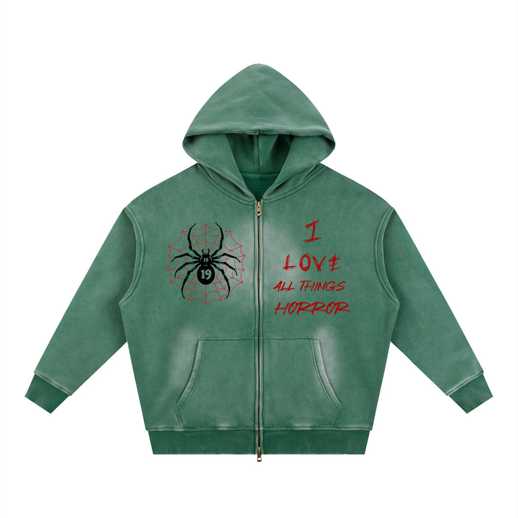 Sunfade Two-way Zipper Boxy Fleece Hoodie APC