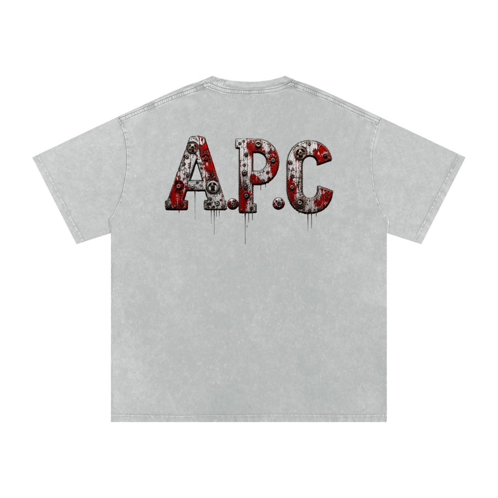 Snow Washed Oversized Cotton T-Shirt Horror