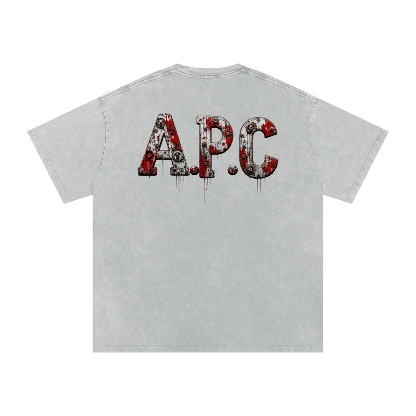 Snow Washed Oversized Cotton T-Shirt Horror