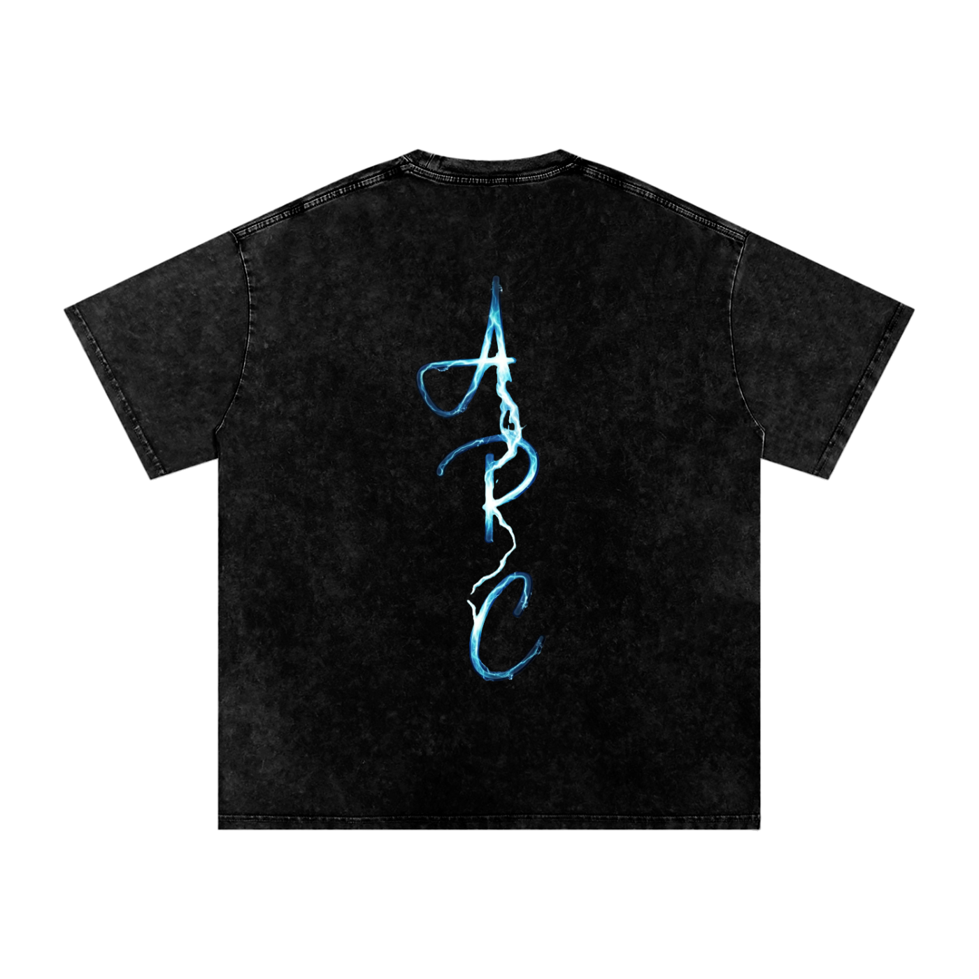 Snow Washed Oversized Cotton T-Shirt Static Shock