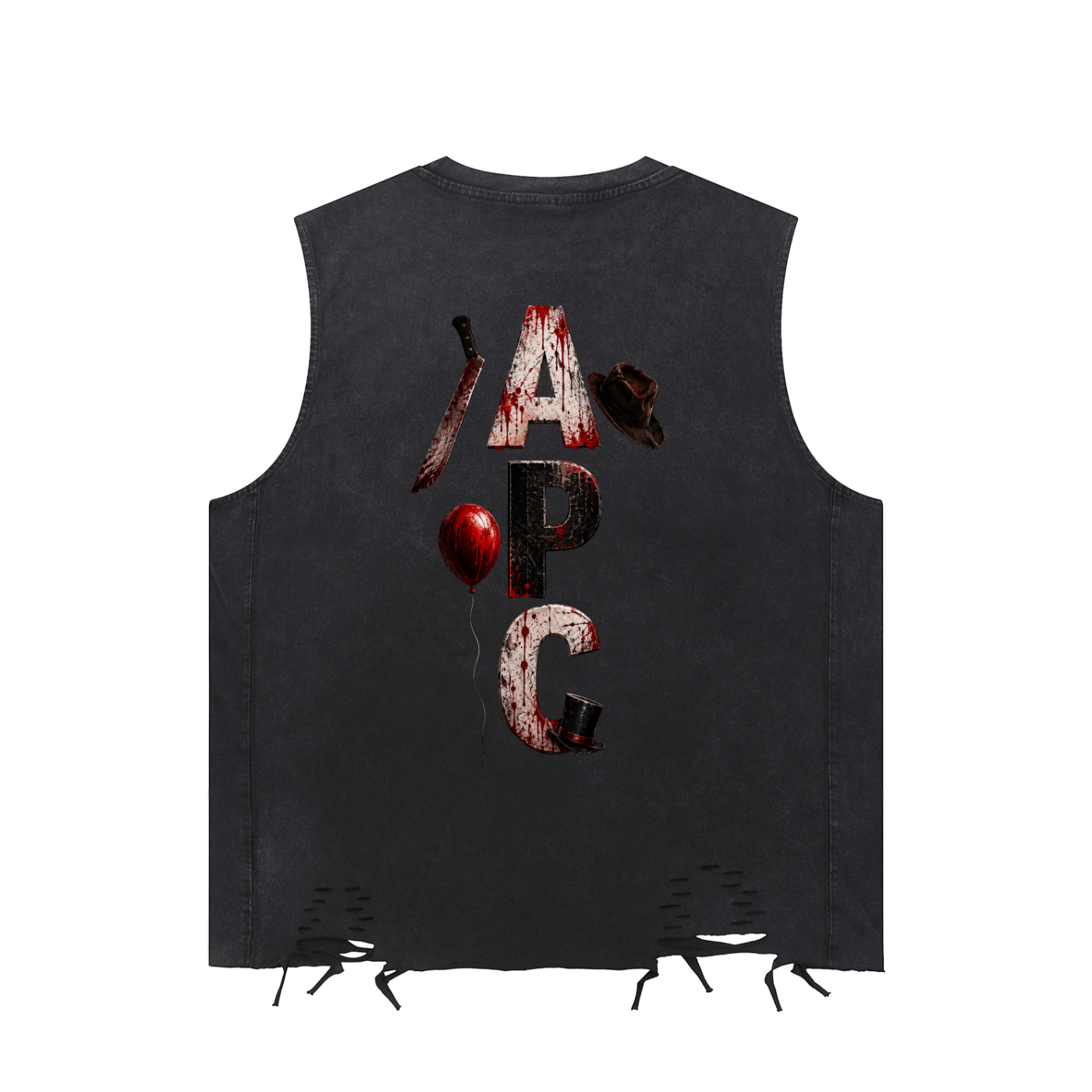 Snow Washed Raw-Hem Tank Top