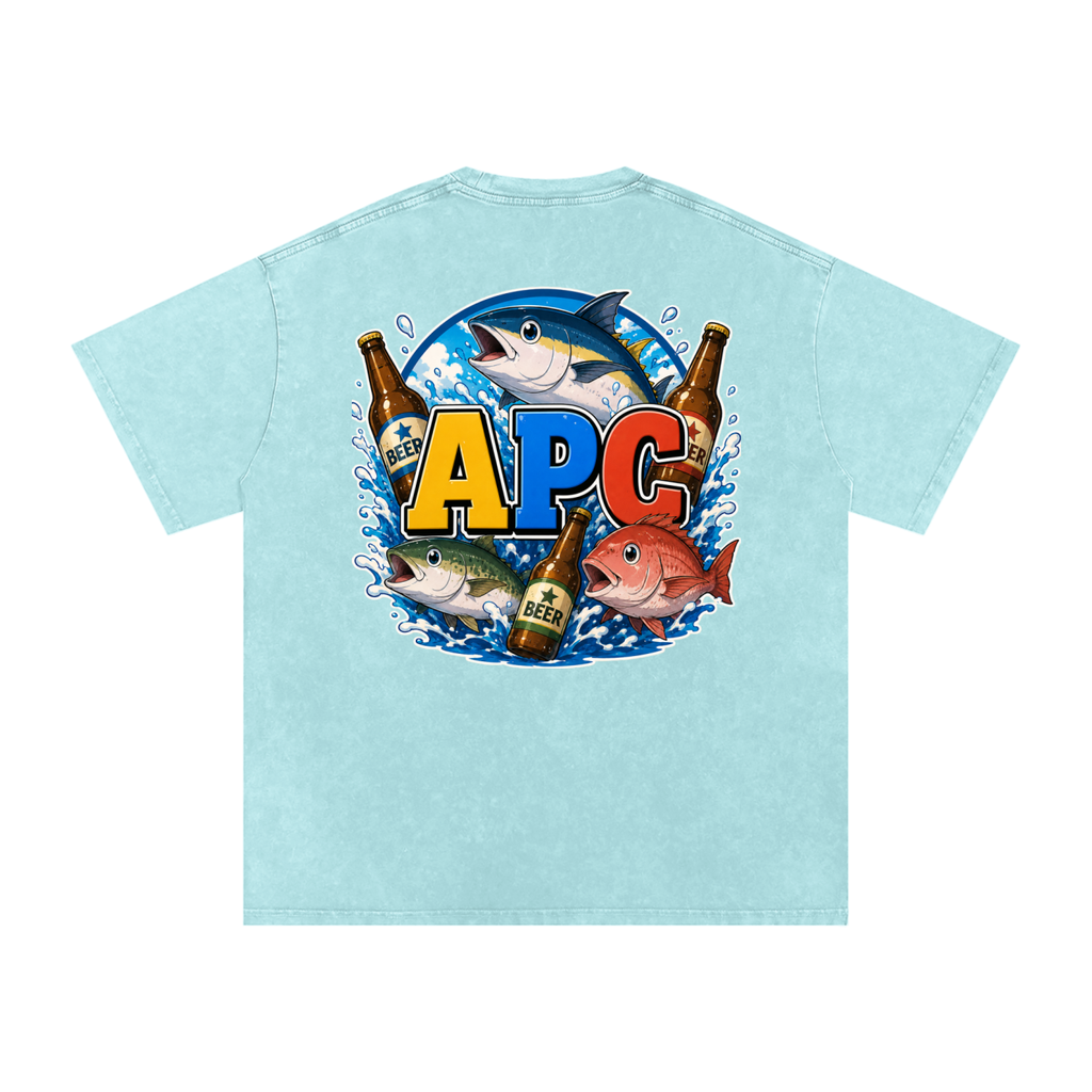 Snow Washed Oversized Cotton T-Shirt DBZ