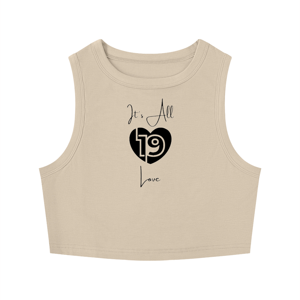 Women's Tight Crewneck Crop Tank Top its all love