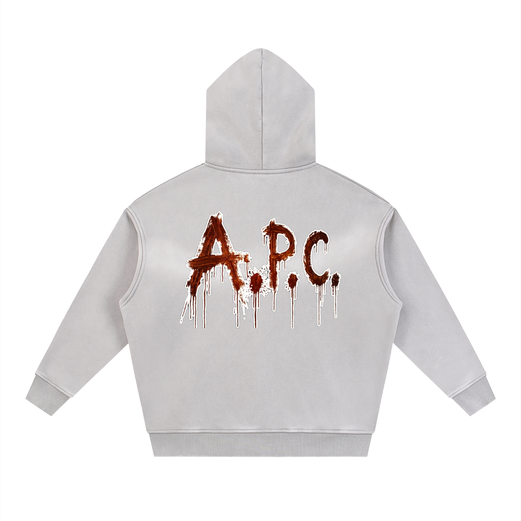 Sunfade Two-way Zipper Boxy Fleece Hoodie APC