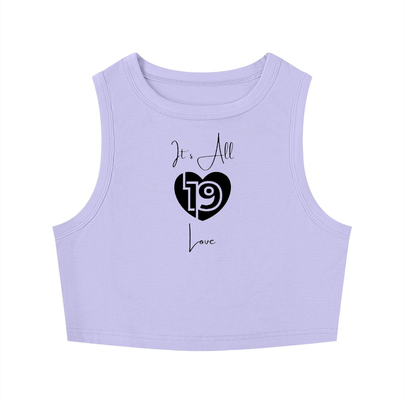 Women's Tight Crewneck Crop Tank Top its all love