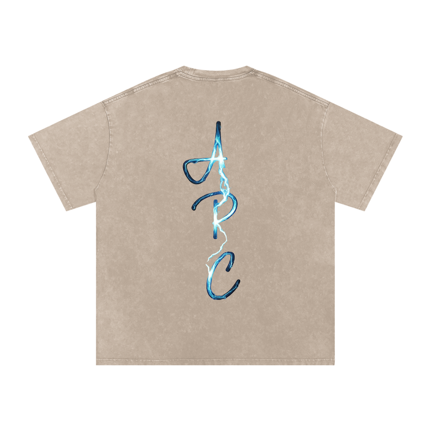 Snow Washed Oversized Cotton T-Shirt Static Shock