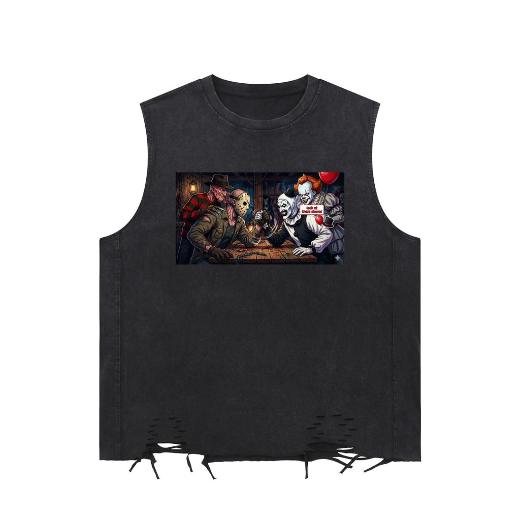 Snow Washed Raw-Hem Tank Top