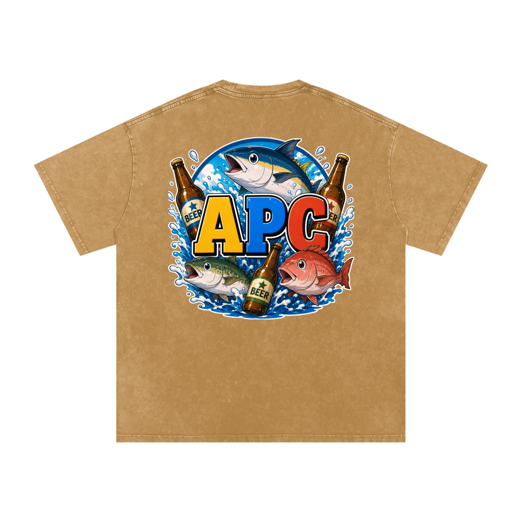 Snow Washed Oversized Cotton T-Shirt DBZ